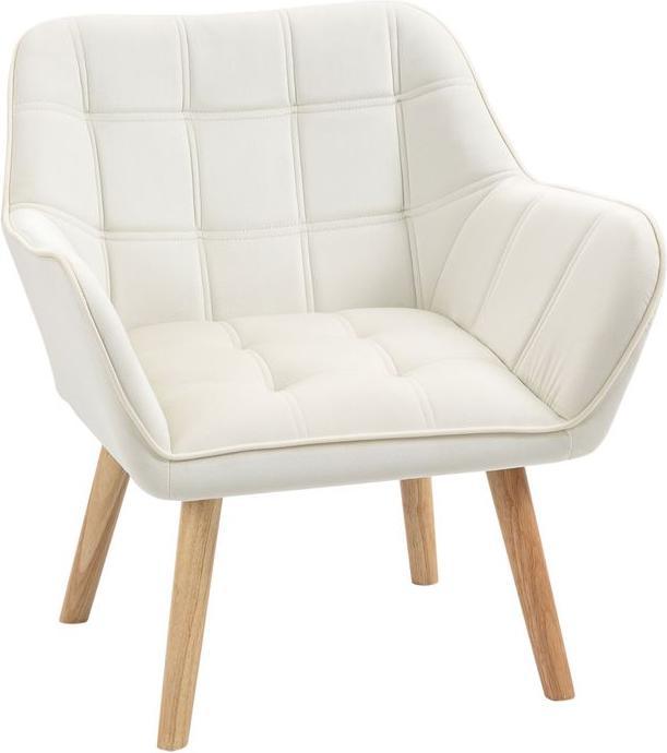 Image du produit Swisshandel24 Fauteuil individuel Fauteuil relax avec aspect velours, pieds surélevés scandinave Fauteuil