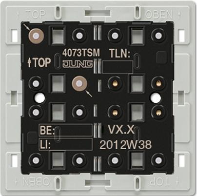 Actual product image JUNG Push-button KNX flush-mounted 6f 6pkt incl. coupling 4073TSM
