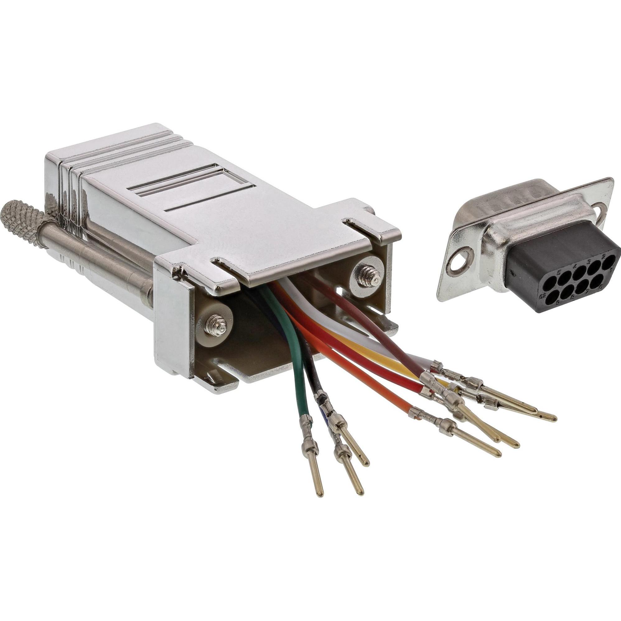 Thumbnail - InLine Adapter (RJ45, 9.20 cm), Data + Video Adapter, Grau