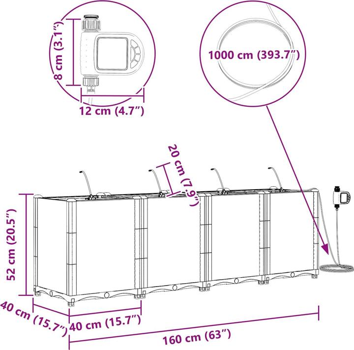 Produktbild vidaXL Garten-Pflanzgefäss