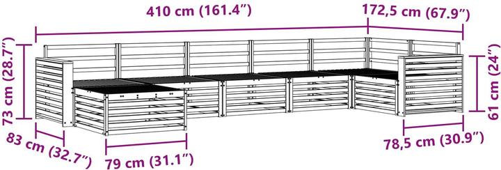Produktbild vidaXL Outdoor-Sofa