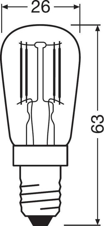 Productafbeelding Osram Ster Speciaal T26 (E14, 2.80 W, 250 lm, 1 x, F)