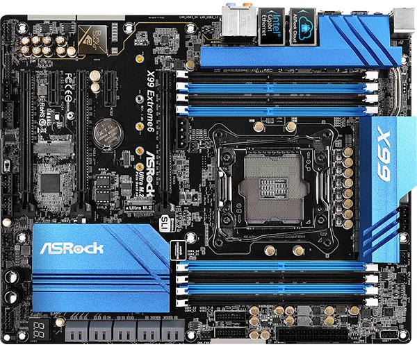 Produktbild AsRock X99 Extreme 6 (LGA 2011-v3, Intel X99, ATX)