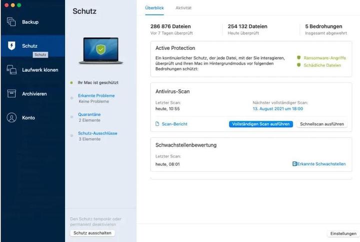 Produktbild Acronis Cyber Protect Home Office Backup Edition Box, ABO, 3 PC, 1y (3 User, 12 Monate)