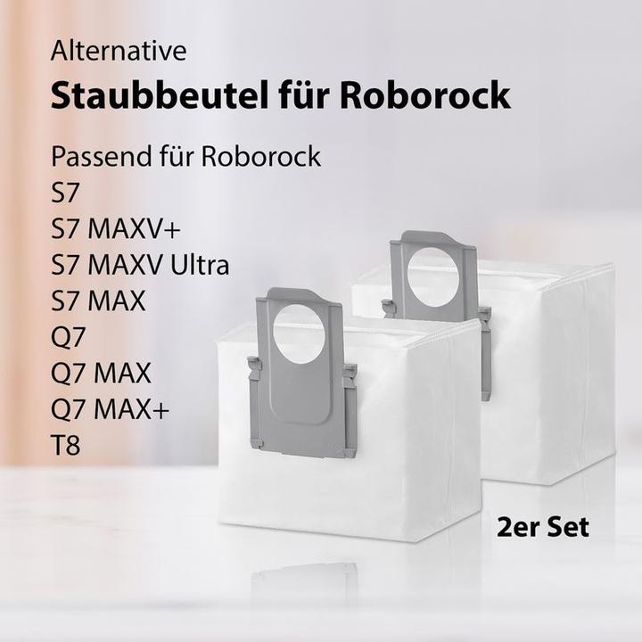 Produktbild Hermex Alternative Staubsaugerbeutel für Roborock S7 S7 MAX Q7 Q7 MAX T8 (2 x)