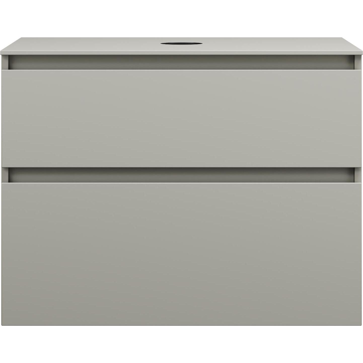 burgbad, Waschtischkonsole, Lin20 Waschtischunterschrank inklusive Konsolenplatte, 2 Auszüge, Tiefe 552, 802x552x661mm