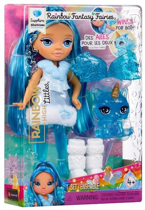 Actual product image MGA Rainbow High Littles Rainbow Fantasy Fairies Doll- Sapphire (blue)