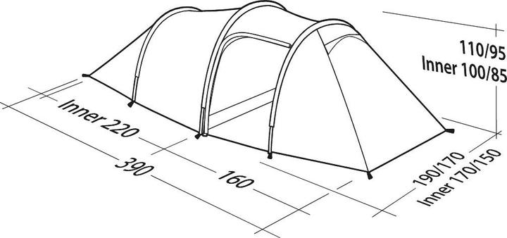 Actual product image Robens Pioneer 3EX (Tunnel tent, 3.20 kg, 3 persons)