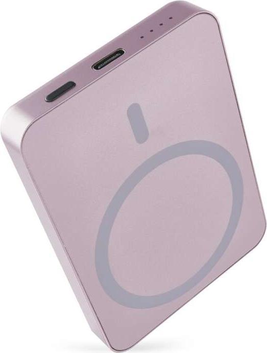 Actual product image Emos Powerbank WI 522, 5 000 mAh, 20 W+Wireless, lachs (5000 mAh, 20 W, 19.25 Wh)