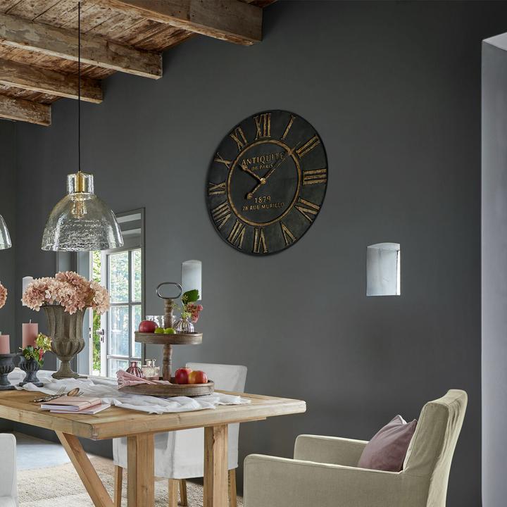 Actual product image Loberon Murillo clock antique black (60 cm)