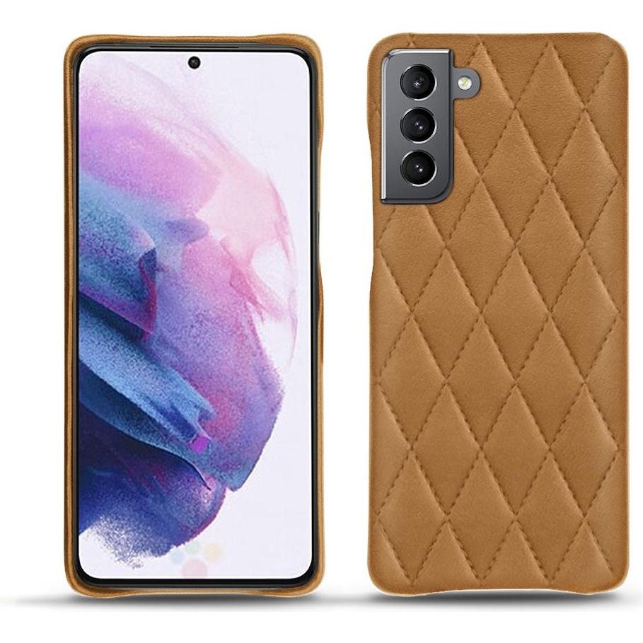 Noreve Lederschutzhülle (Samsung Galaxy S21), Smartphone Hülle, Braun