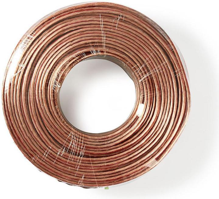 Produktbild Nedis Lautsprecherkabel 2X 2.50 mm² CCA 100.0 m rund PVC Transparent Eingewickelt (100 m)