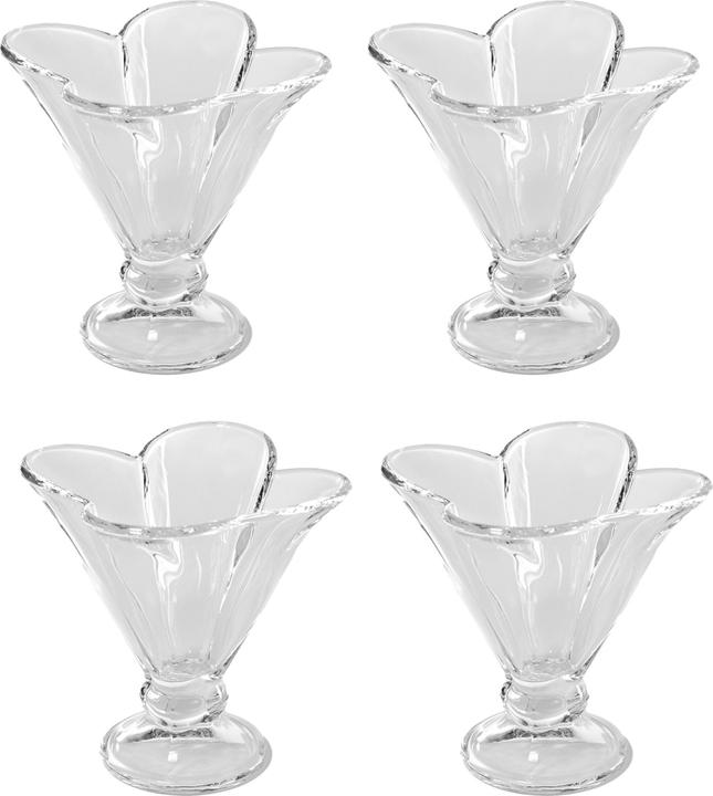 Intirilife Eisschalen (4er-Set) mit Standfuss (12.20 cm, 0.15 l, 4x)