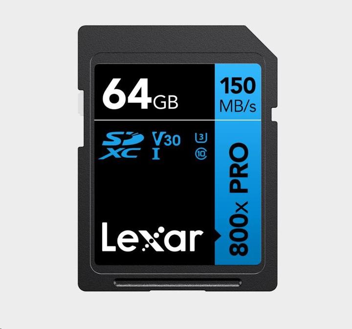 Immagine prodotto Lexar MEMORIA SDXC 64GB UHS-I/LSD0800P064G-BNNNG (64 GB, SDXC, U1, UHS-I)