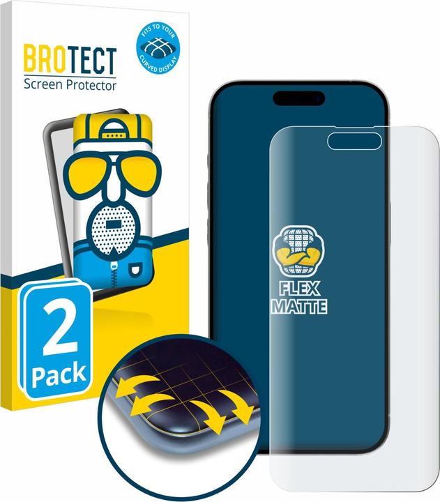 Immagine prodotto BROTECT Full-Cover Pellicola Opaca (2 Pezzo/i, Apple iPhone 15)