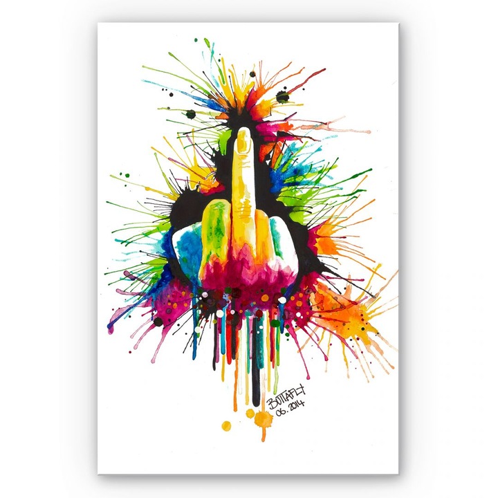 Produktbild Trenddeko Buttafly - Fuck the System (20 x 30 cm)