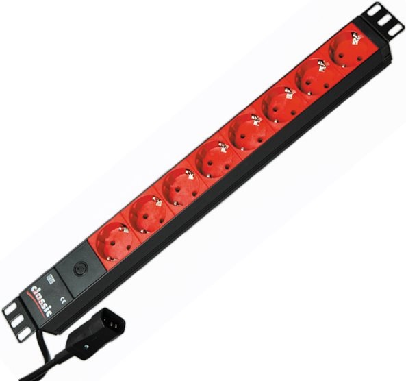 Productafbeelding Bachmann 19" 8-voudige contactdoosstrook Fijne draadzekering