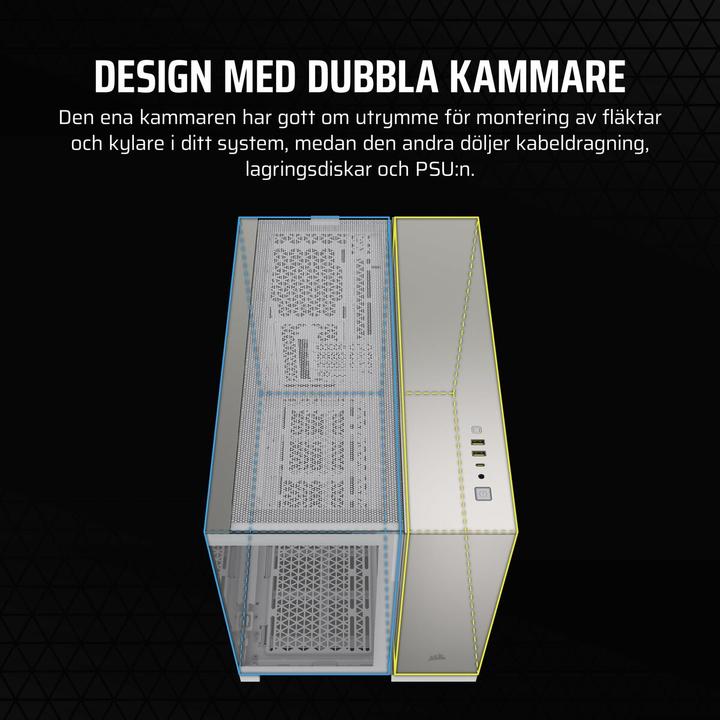 Produktbild Corsair 2500X (wei?/aluminium, Tempered Glass x 2) (mATX, Mini-ITX)