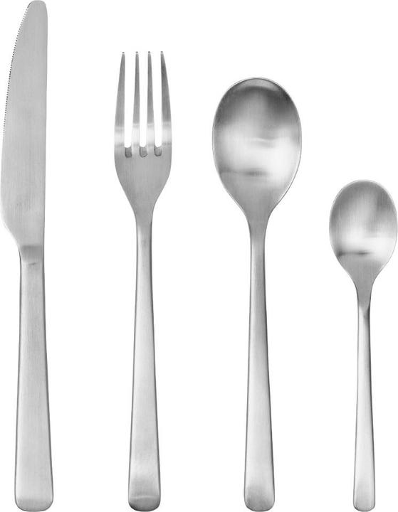 Broste Copenhagen Cutlery set Hune, 16 pc - Stainless steel - Brushed satin (16 Stk., Besteck Set)