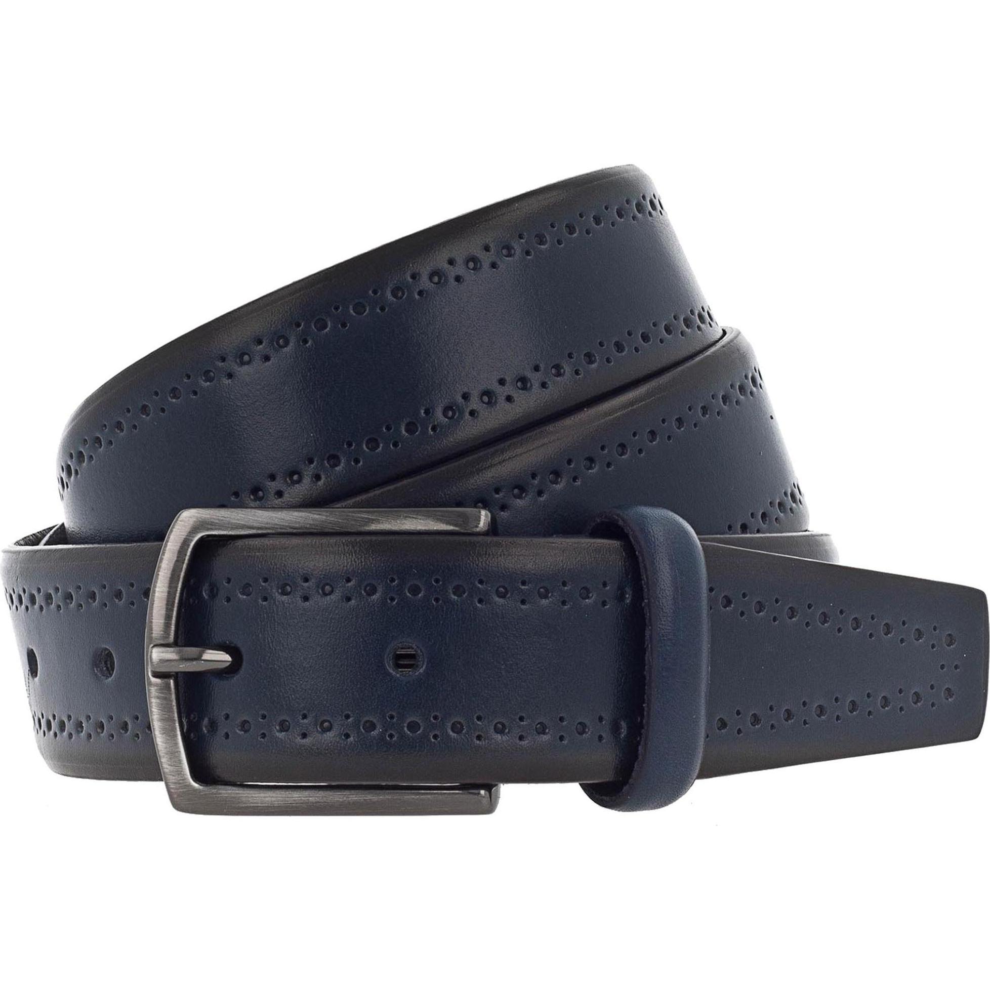 Vanzetti, Herren, Gürtel, Gürtel Leder, Blau, (90)