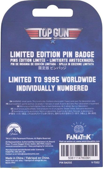 Image du produit Fanattik Top Gun Pin Moving Limited Edition