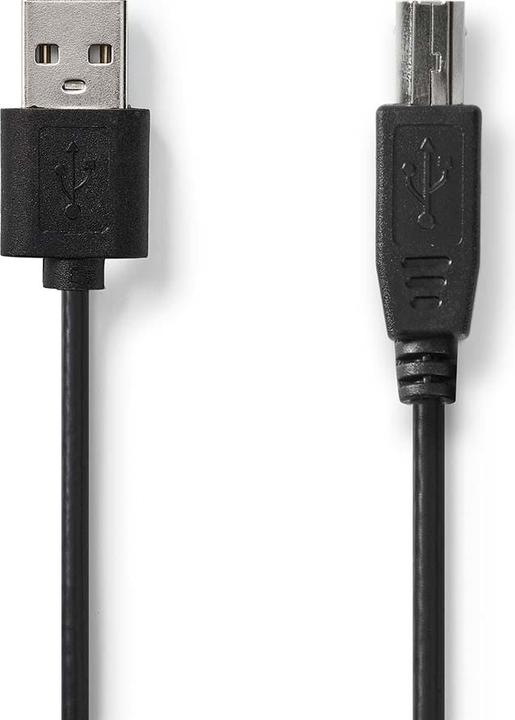 Produktbild Nedis USB-Kabel | USB 2.0 | USB-A Stecker | USB-B Stecker | 4.5 W | 480 Mbps | Vernickelt | 3.00 m | (3 m, USB 2.0)