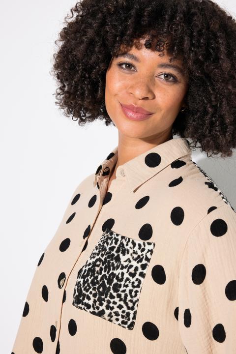 Image du produit Angel of Style Bluse, oversized, Musselin, Mustermix (52)