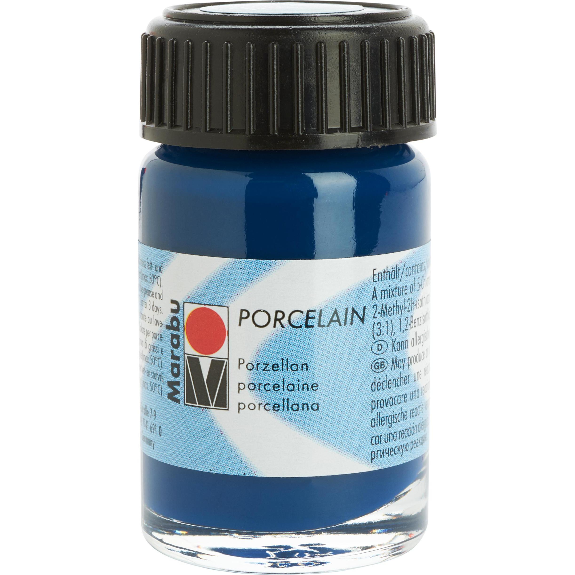 Marabu, Künstlerfarbe + Bastelfarbe, Porzellanfarbe "Porcelain", petrol, 15 ml (Petrol, 15 ml)