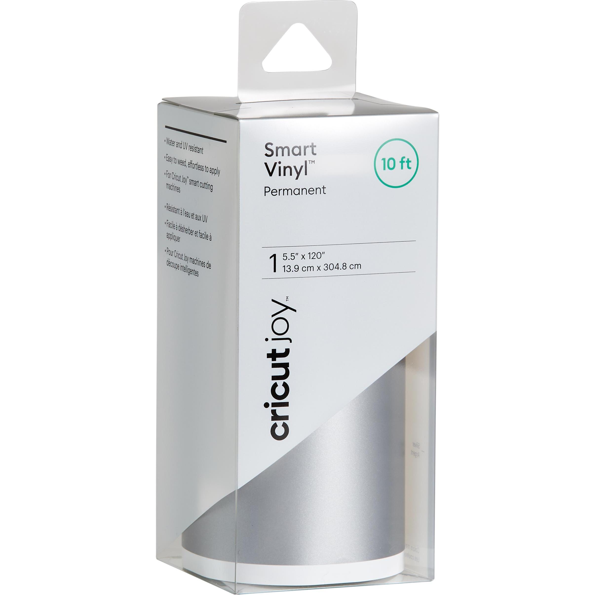 Cricut, Bastelpapier, Vinylfolie Joy Permanent, 13,9 cm x 304,8 cm, Silber (1 x)