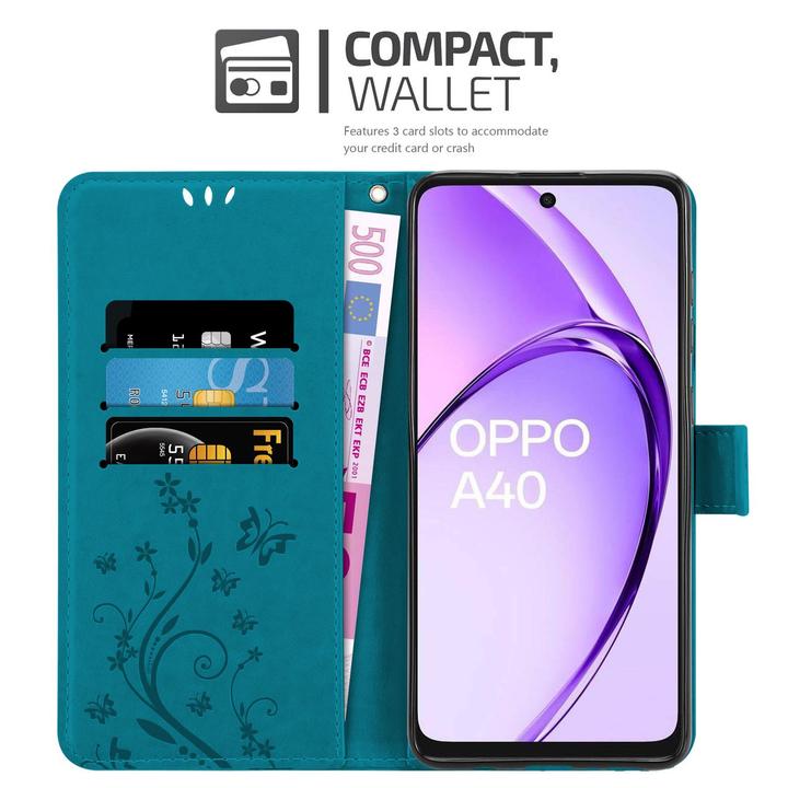 Produktbild Cadorabo Hülle für Oppo A40 mit Blumen Muster (Oppo A40)