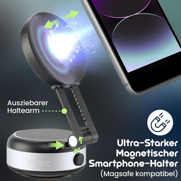 Image du produit Ideoon Magnetische Smartphone-Halter mit elektrischem Vakuum-Saugnapf