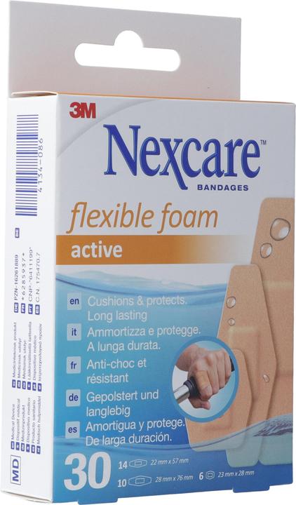 Immagine prodotto Nexcare Pflaster Flexible Foam Active 3 Grössen assortiert (8 x)