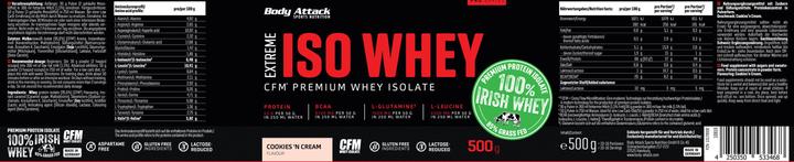 Image du produit Body Attack Extreme Iso Whey Professional (boîte de 1800g) (Cookies and Cream, 1 pcs, 1800 g)