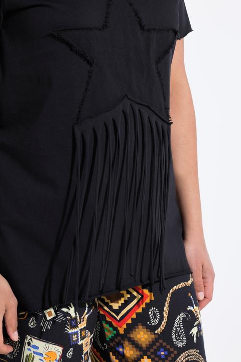 Actual product image Angel of Style T-Shirt, A-Linie, Stern mit Fransen (44)