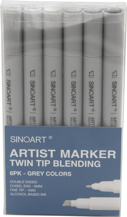 Image du produit Sinoart Marqueurs d'alcool Stylos marqueurs 6 (Tons de peau clairs, 6 x)