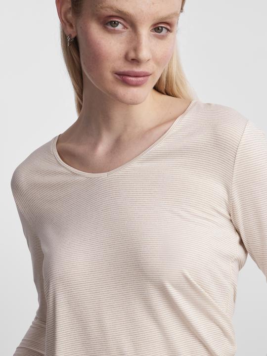 Produktbild Pieces Pcbillo Ls V-Neck Lurex Stripes Noos (S)