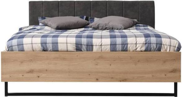 Immagine prodotto Homestyle4u Letto matrimoniale imbottito in stile industriale (160 x 200 cm)