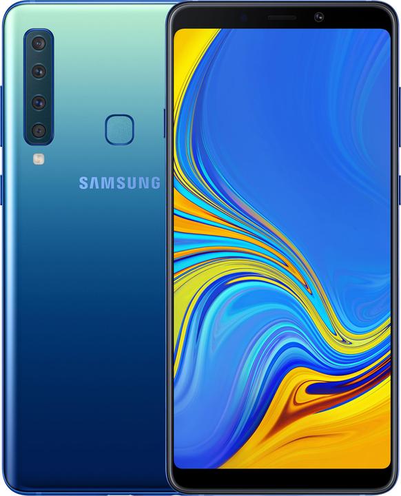Produktbild Samsung Galaxy A9 (128 GB, Lemonade Blue, 6.30", Dual SIM + SD, 24 Mpx, 4G)