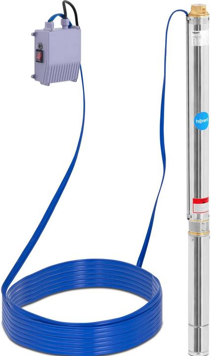 Produktbild Hillvert Brunnenpumpe Garten Tiefbrunnenpumpe Unterwasserpumpe sandverträglich 3.780 l/h (Durchlaufpumpe)