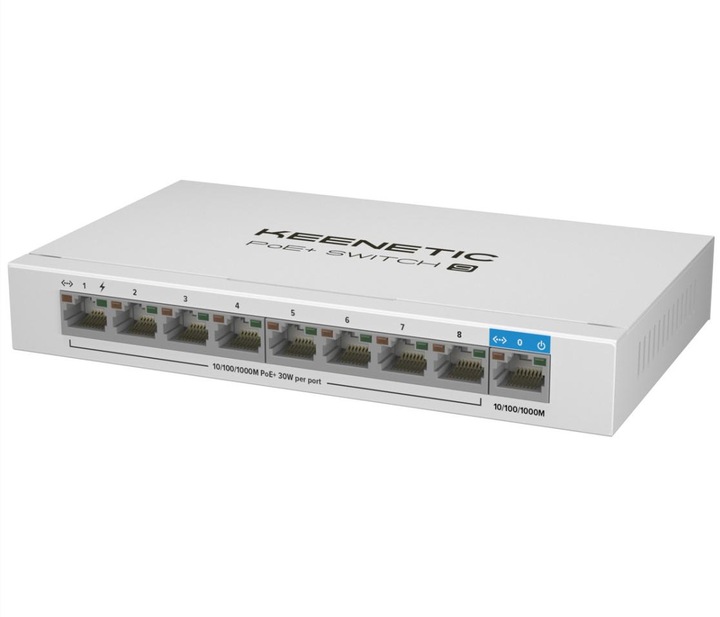 Actual product image Keenetic POE+ Switch 9 KN-4710-01-EU PoE+ Switch 8 Port + 1 Uplink (9 Ports)