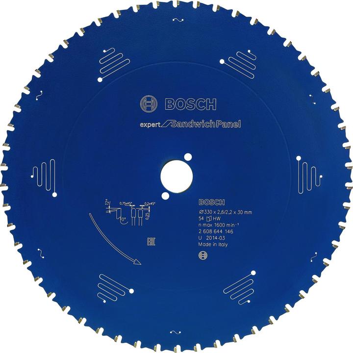 Produktbild Bosch Professional Zubehör Kreissägeblatt Expert for Sandwich Panel, 235 x 30 x 2,2 mm, 50