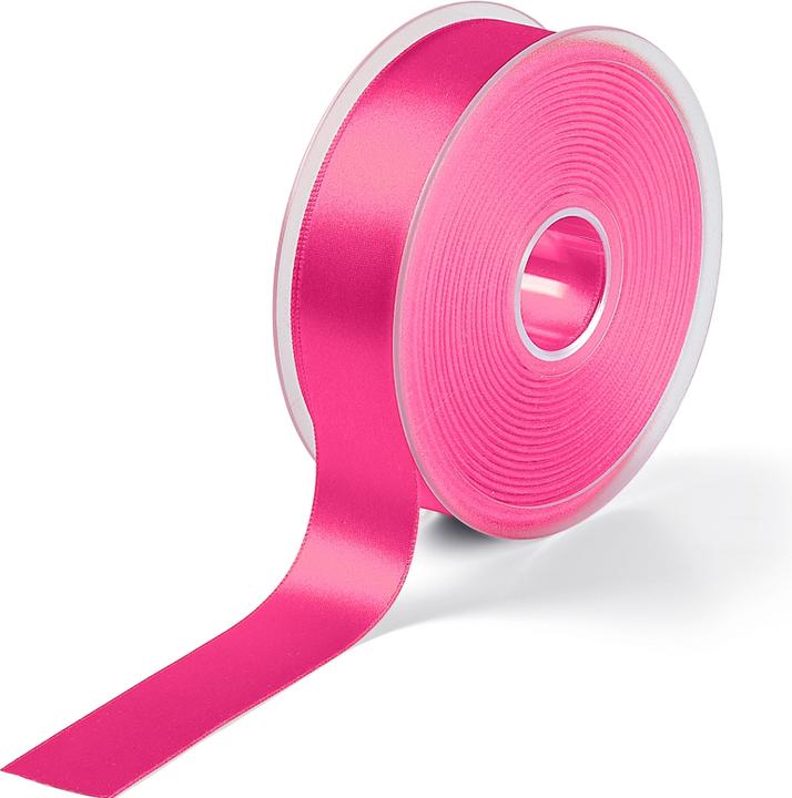 Prym Ruban satin, deux faces brillantes, rose 25 mm, coupon 3 m, 100 % PES (Ruban)