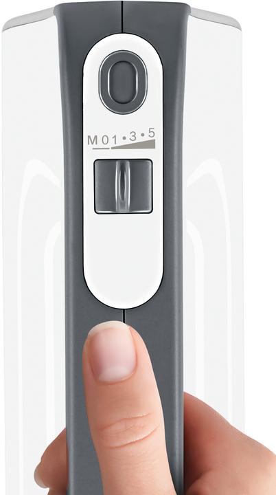 Produktbild Bosch Hausgeräte Hand Mixer MFQ4840 Styline Premium 575 W, Number of speeds 5, Turbo mode, White/Silver (575 W)