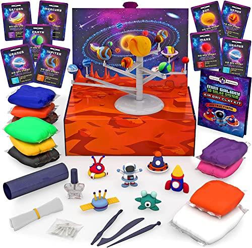 Image du produit Activity Board Mini Galaxy 3D Solar System Set de pâte à modeler, 10 sachets de pâte à modeler auto-séchante pour