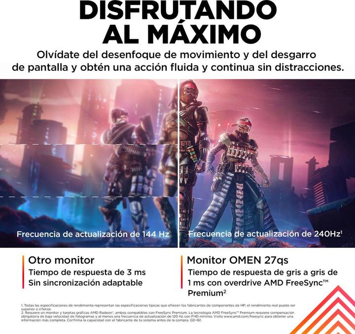 Actual product image HP Omen 27qs (2560 x 1440 pixels, 27")
