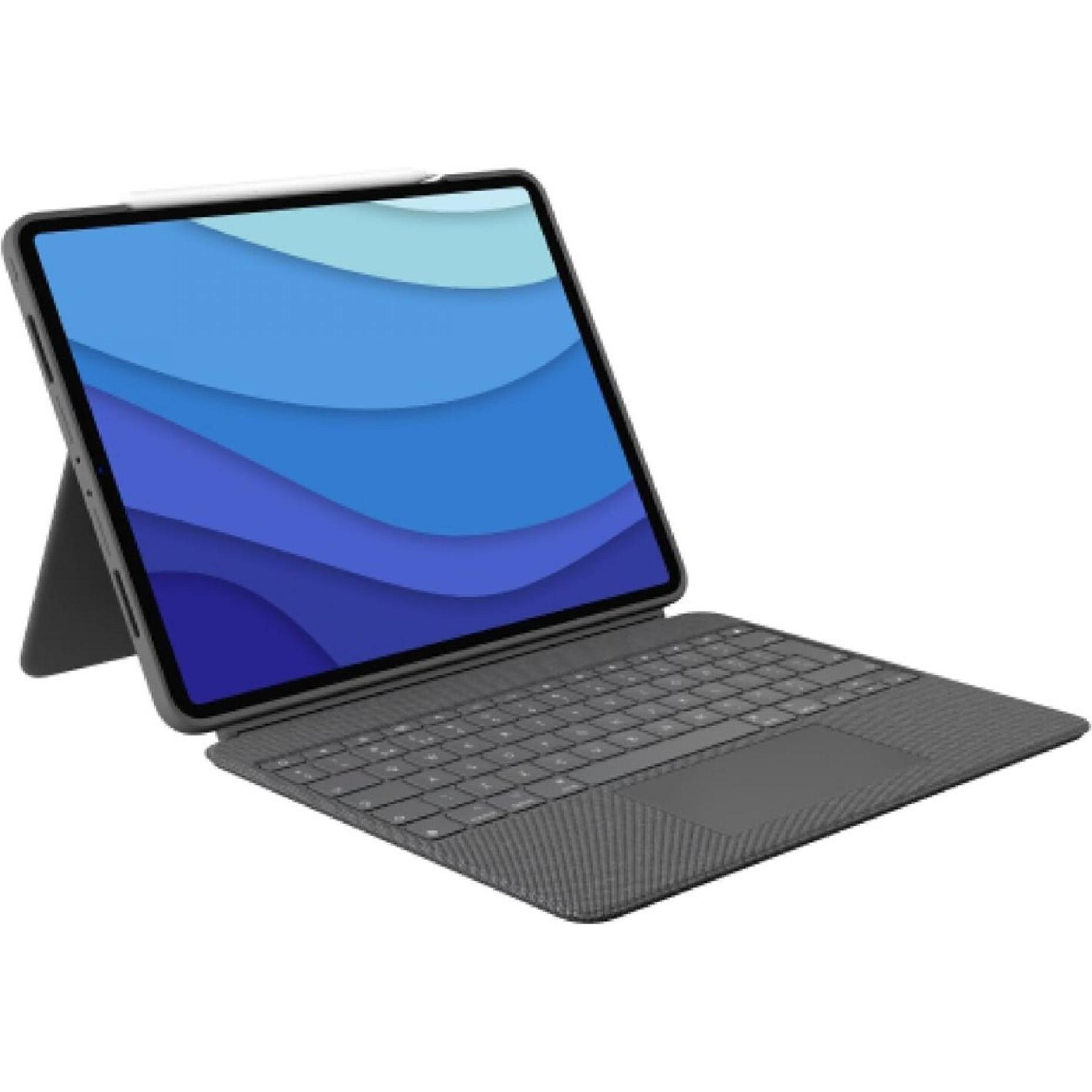 Logitech Combotouch (Apple iPad Pro 11 2024, Apple iPad Pro 11 2025), Tastiera per tablet, Nero