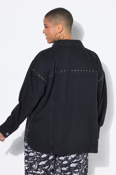 Immagine prodotto Studio Untold Camicia di jeans dal taglio oversize con rivetti (42, 44)