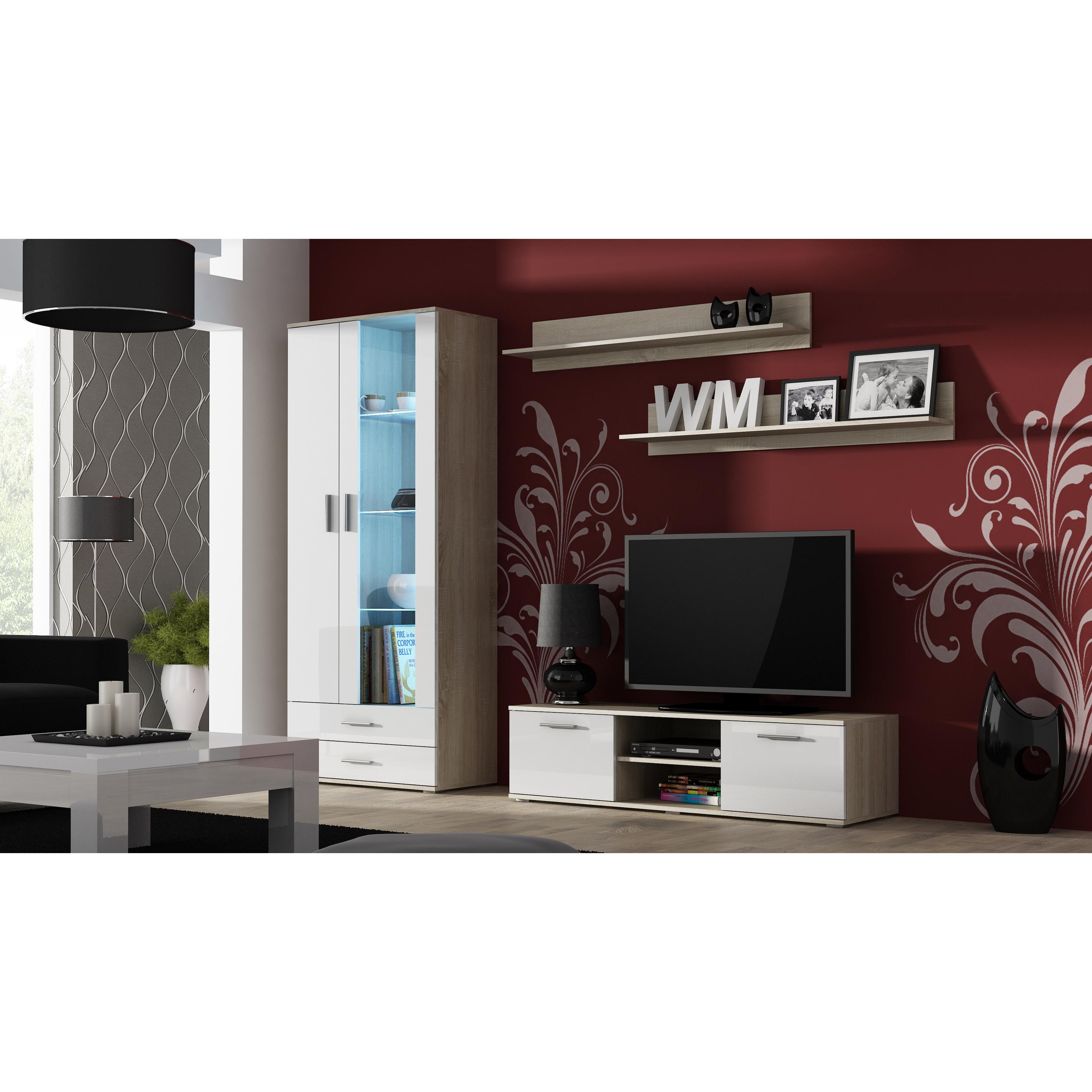 Cama, TV Möbel, SOHORTV140DS/BI TV-Ständer & Entertainment-Center 1 Regale (140 x 37 x 43 cm)