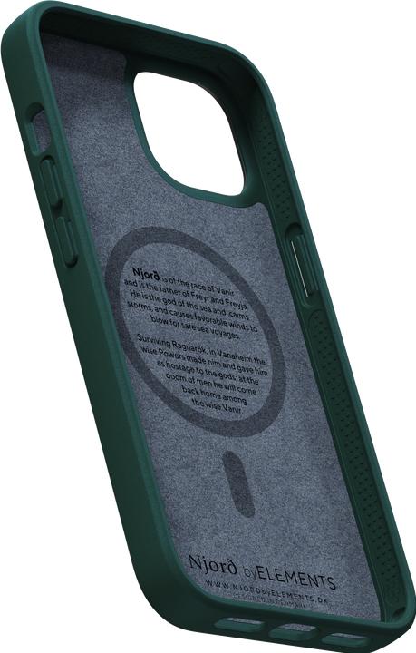 Produktbild Njord Hard-Cover Salm.Leather Magsafe Case green (Apple iPhone 14)