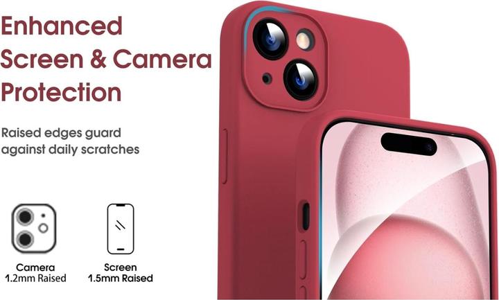 Actual product image Screenguard Apple iPhone 15 Plus Liquid Silicone Camera Protector Case (Apple iPhone 15 Plus)